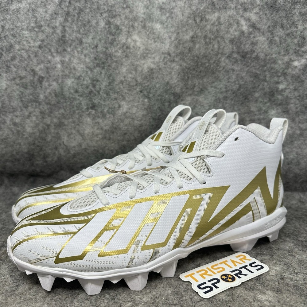 Adidas Freak Spark Mid Football Cleats Mens Size 11.5 White Gold HP7711